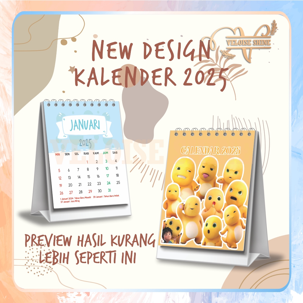 

KALENDER MINI 2025 / KALENDER PORTABLE MINI / KALENDER MEJA UNTUK SOUVENIR NIKAHAN EVENT HADIAH