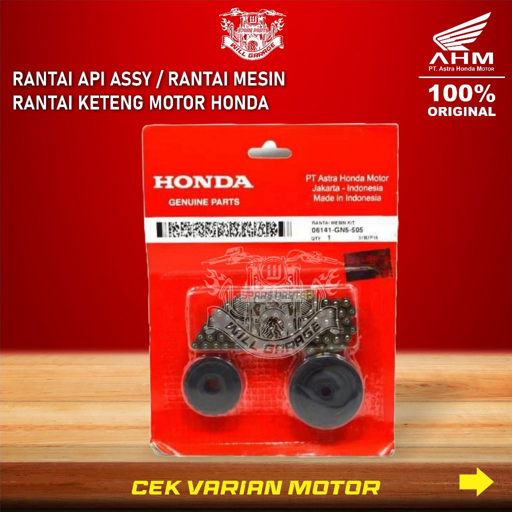 RANTAI API ASSY / RANTAI MESIN RANTAI KETENG MOTOR GRAND / SUPRA 1997-2002 / REVO ABSOLUTE / BLADE K
