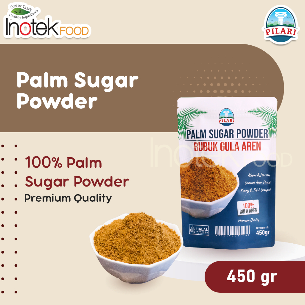 

PALM SUGAR POWDER GULA AREN BUBUK (MURNI AREN 100%) @450gr