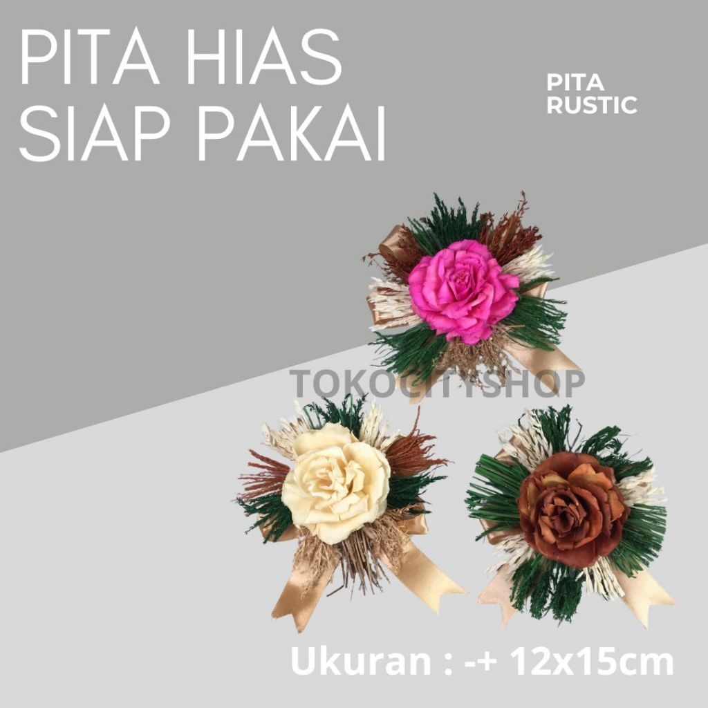 

Pita Hias Siap Pakai/ Pita Rustic / Pita vintage/Pita kado Hampers Box