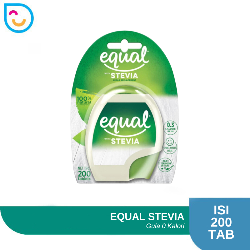 

Gula Stevia Equal 200 Tablet - Gula 0 Rendah Kalori Untuk Diabetes & Diet