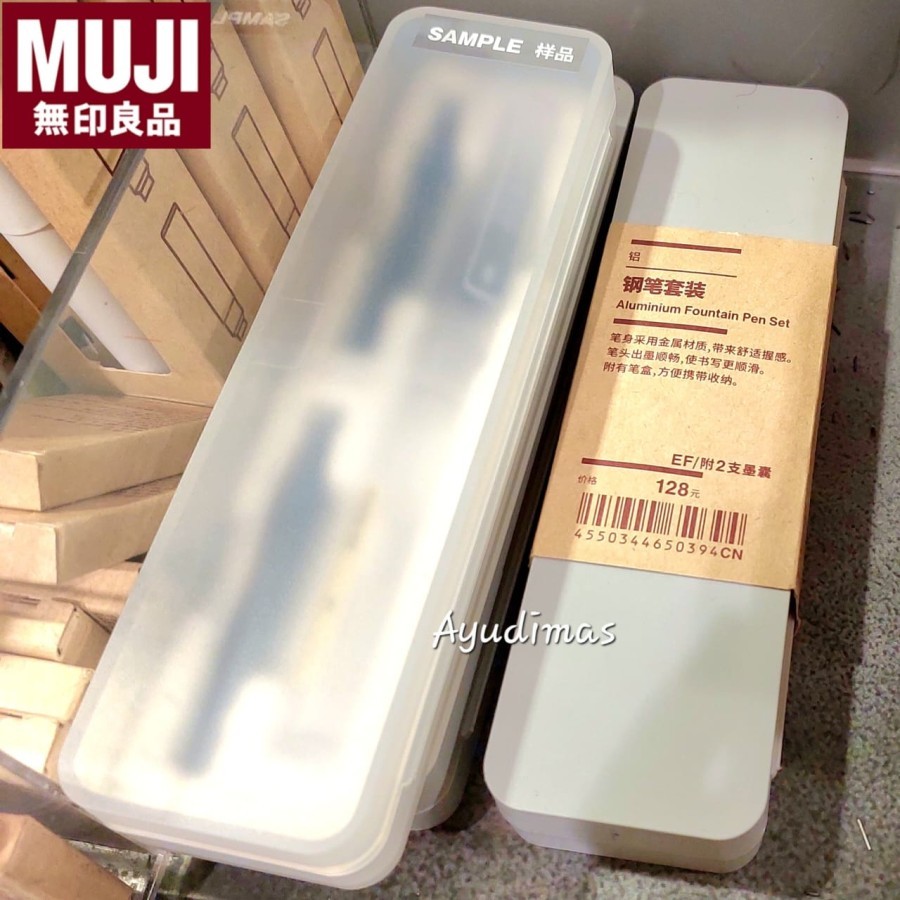 MUJI Aluminium Fountain Pen Set / Pulpen Kaligrafi Pen Set - Caligraphy