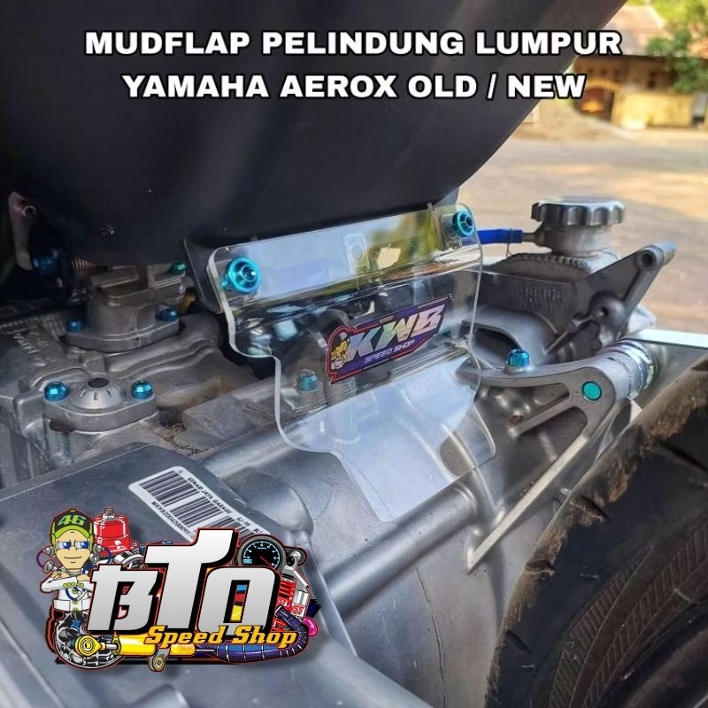 Mudflap pelindung lumpur yamaha aerox new aerox old standar / downsize mounting 5-6cm plug n play (f