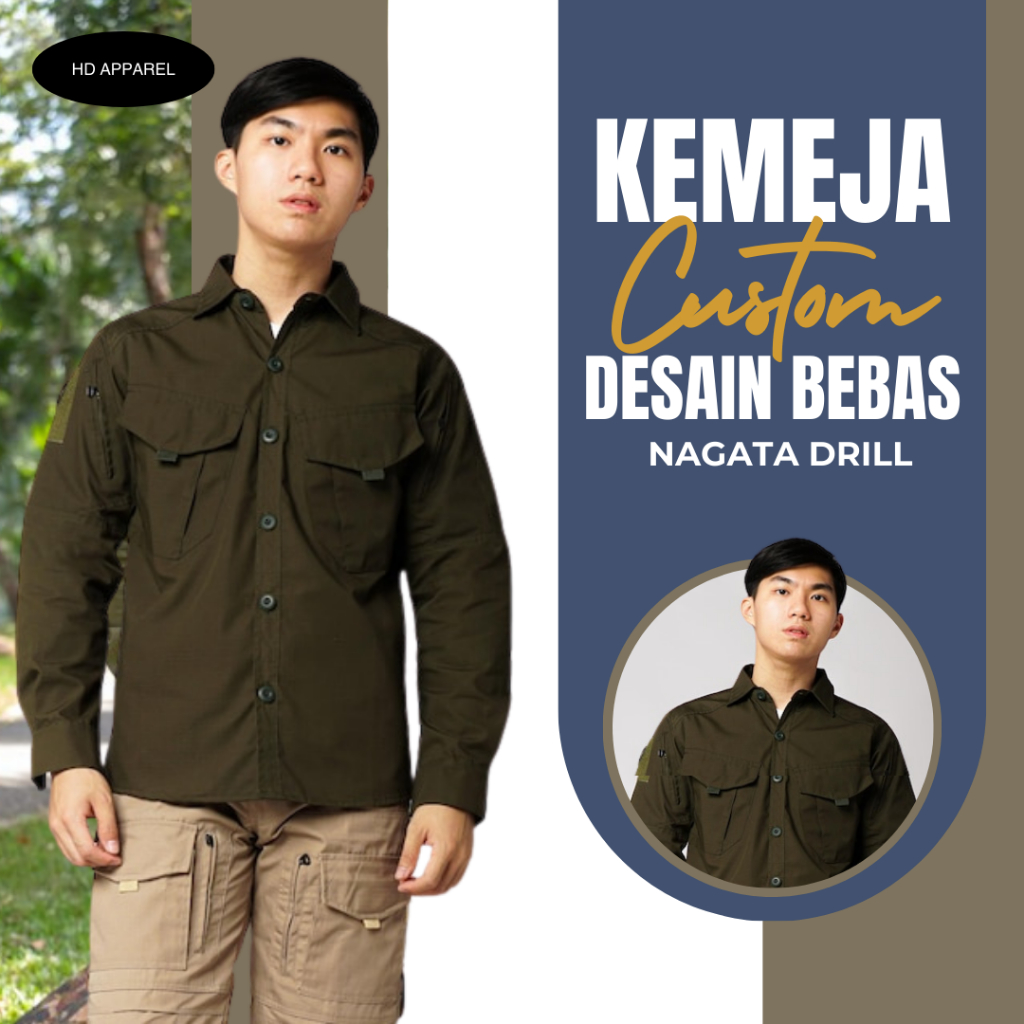 Kemeja Custom Premium Nagata Drill – Elegan dan Nyaman