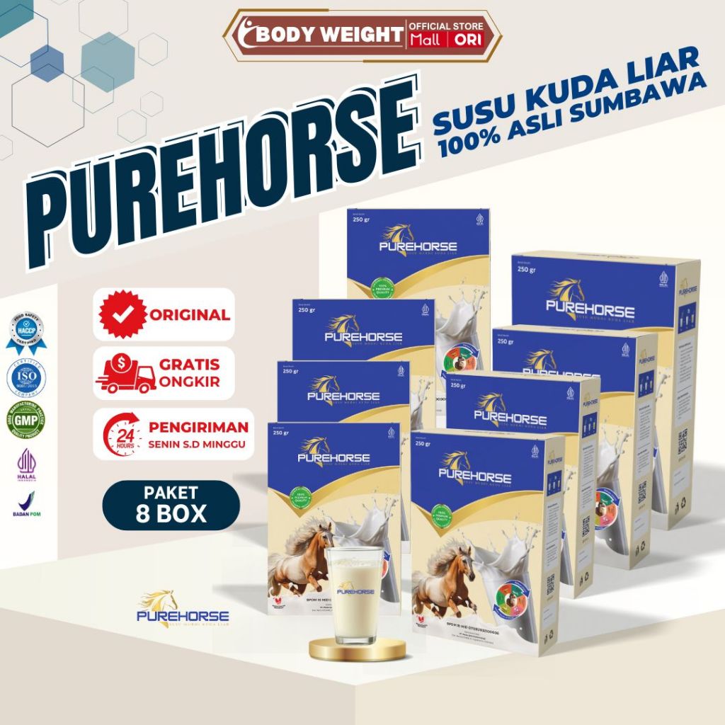 

Susu Kuda Pure Horse 100% Asli dari Padang Rumput Sumbawa Cepat Atasi Ashma, Batuk, Pegal Linu dan Rematik Kemasan 250gram Paket 8 BOX