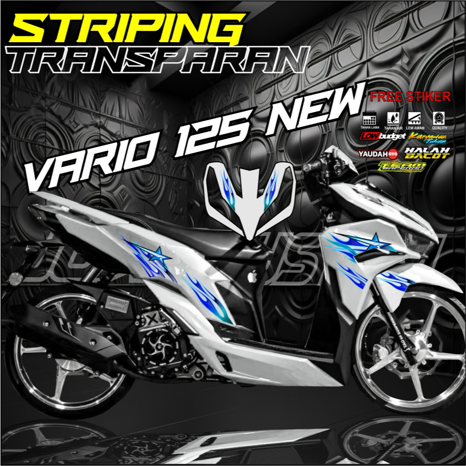 STRIPING API VARIO 125 NEW STIKER TRANSPARAAN KONSEP API HONDA VARIO 125 NEW GEN 2