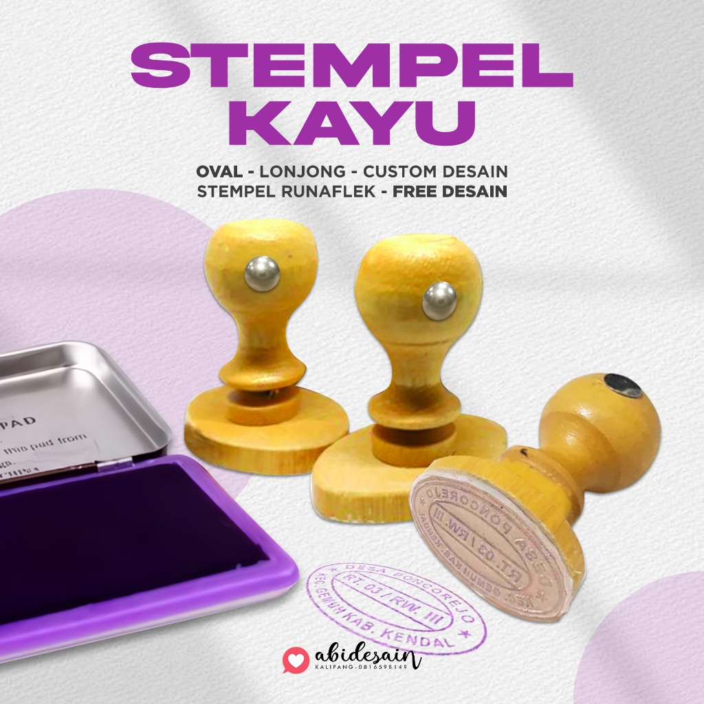 

STEMPEL KAYU OVAL
