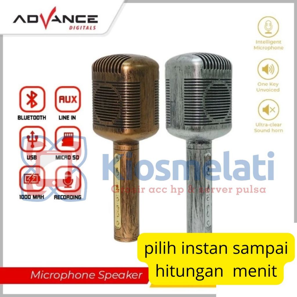 ADVANCE MIC SPEAKER BLUETOOTH EXTRA BASS MODE MIC RETRO AMS321