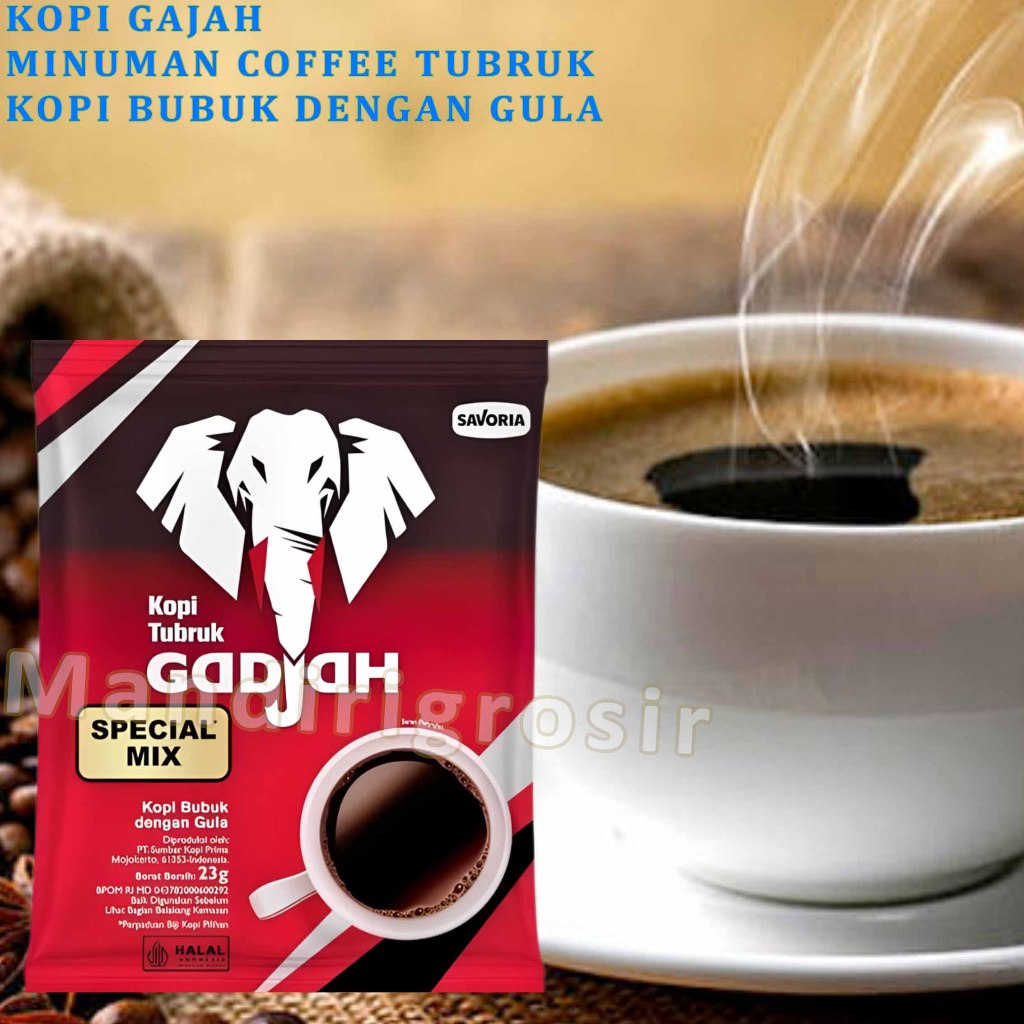 

Minuman Coffee Tubruk * Kopi Gajah * MInuman Kopi Bubuk Spesial Mix * 23gx10s