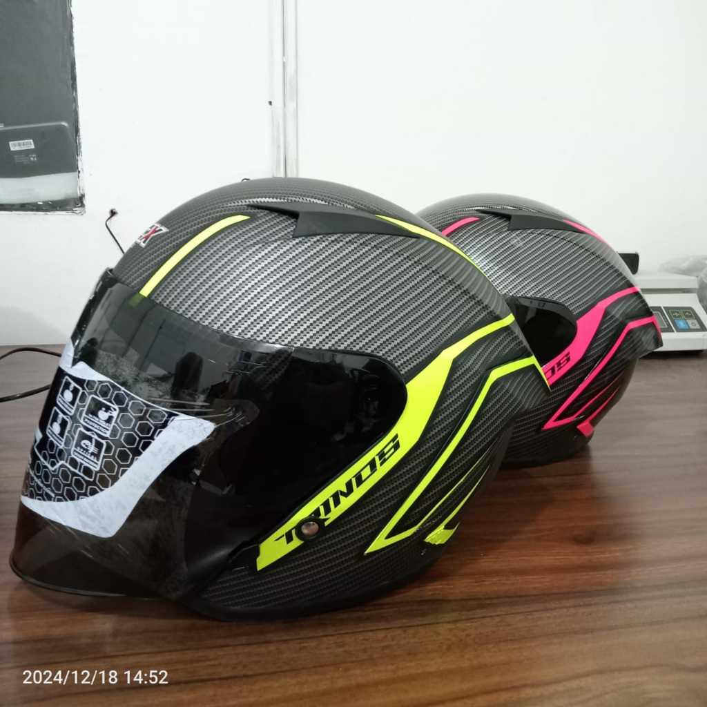 HELM JP 15 MOTIF CARBON // KACA SMOKE