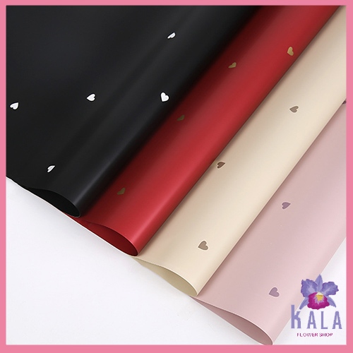 

20 Lembar kertas buket bunga love polkalove flower wrapping Kb6134