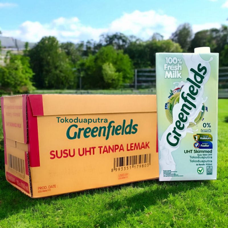 

Greenfields Skimmed UHT 1 Liter X 12 pcs / Susu Greenfields tanpa lemak ( Skimmed ) 1 karton Susu UHT skimmed