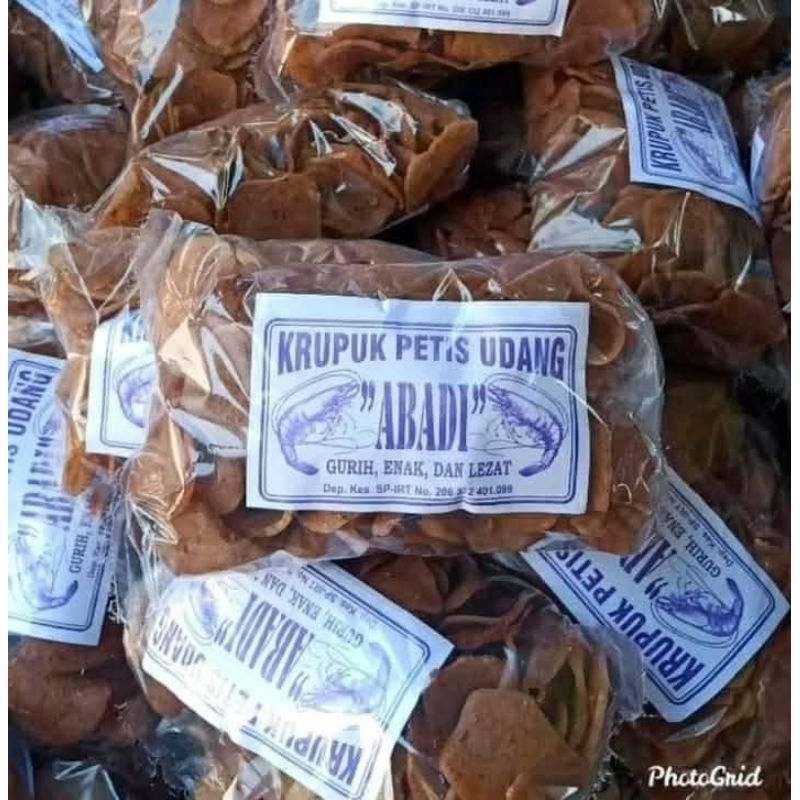 

kerupuk petis udang mentah siap goreng 250gr cap ABADI asli kendal