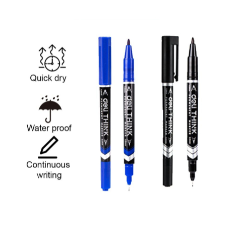 

DELI SPIDOL PERMANEN / PERMANENT MARKER EU211 UJUNG GANDA/DUAL TIP