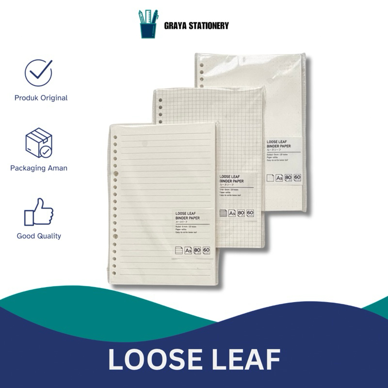 

Panmomo Loose Leaf Binder Paper A5