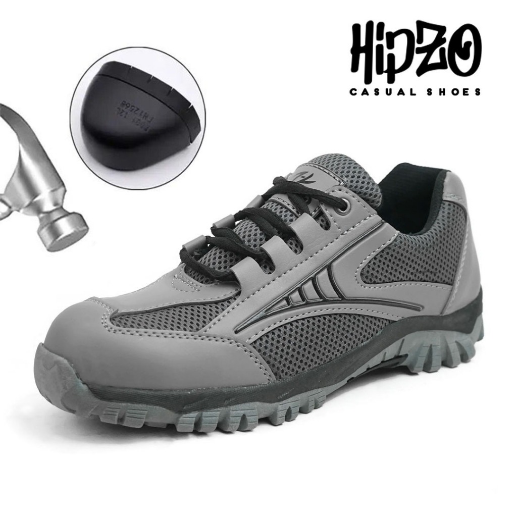 Sepatu Pria Safety Sepatu Safety Boots Keren Casual Ujung Besi Sport Sepatu Proyek Hipzo M73