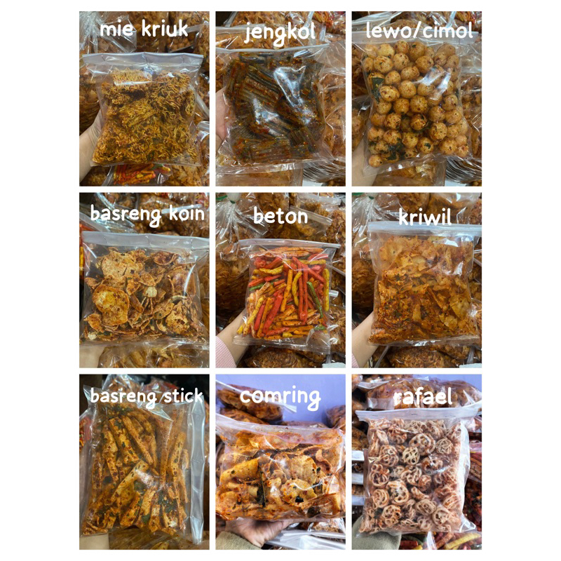 

Bento Mie Kriuk Basreng Stik dan lain lain 200gram