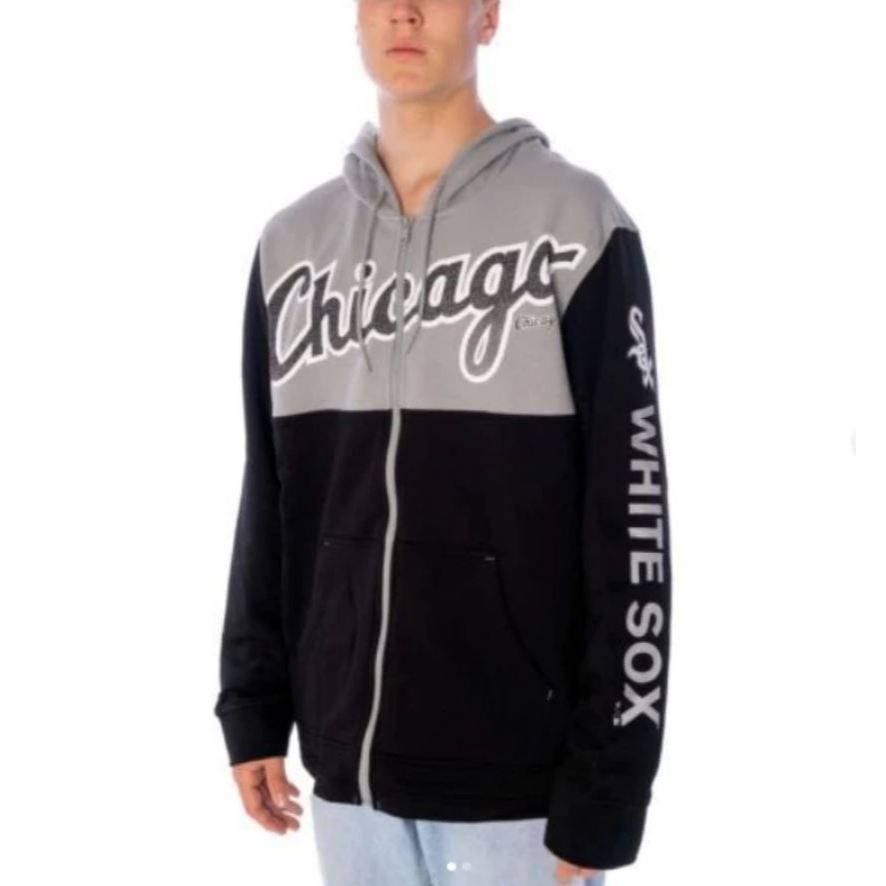 Jaket Pria Fanatics MLB Chicago White Sox Hoodie Full zip Original