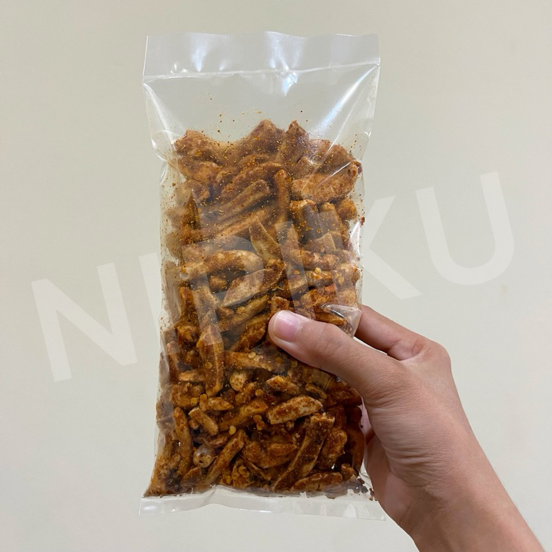 

Basreng Pedas Daun Jeruk Bumbu Melimpah Medok Renyah Gurih 250gr