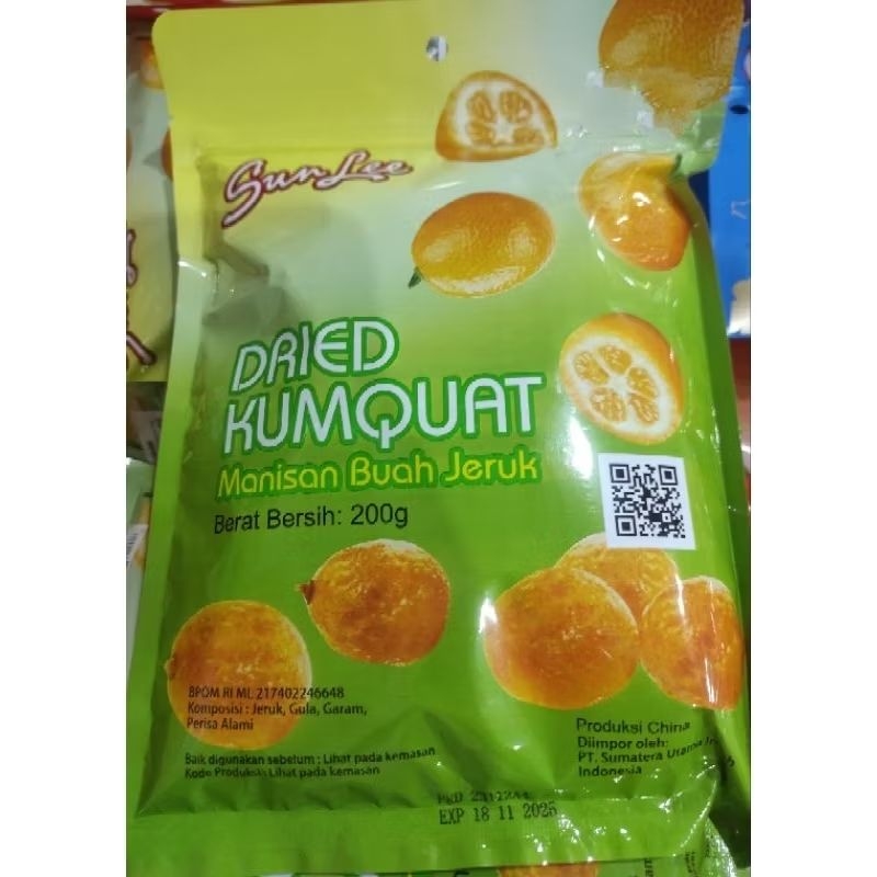 

Sun Lee Dried Kumquat kimkiet kim kiet manisan buah jeruk 200gr ie