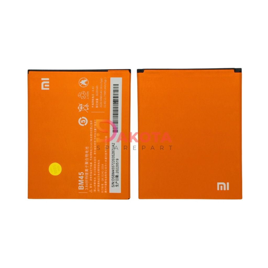 [ORIGINAL] BATTERY / BATERAI / BATRE XIAOMI FOR REDMI NOTE 2 / BM45 / BM-45 ORI