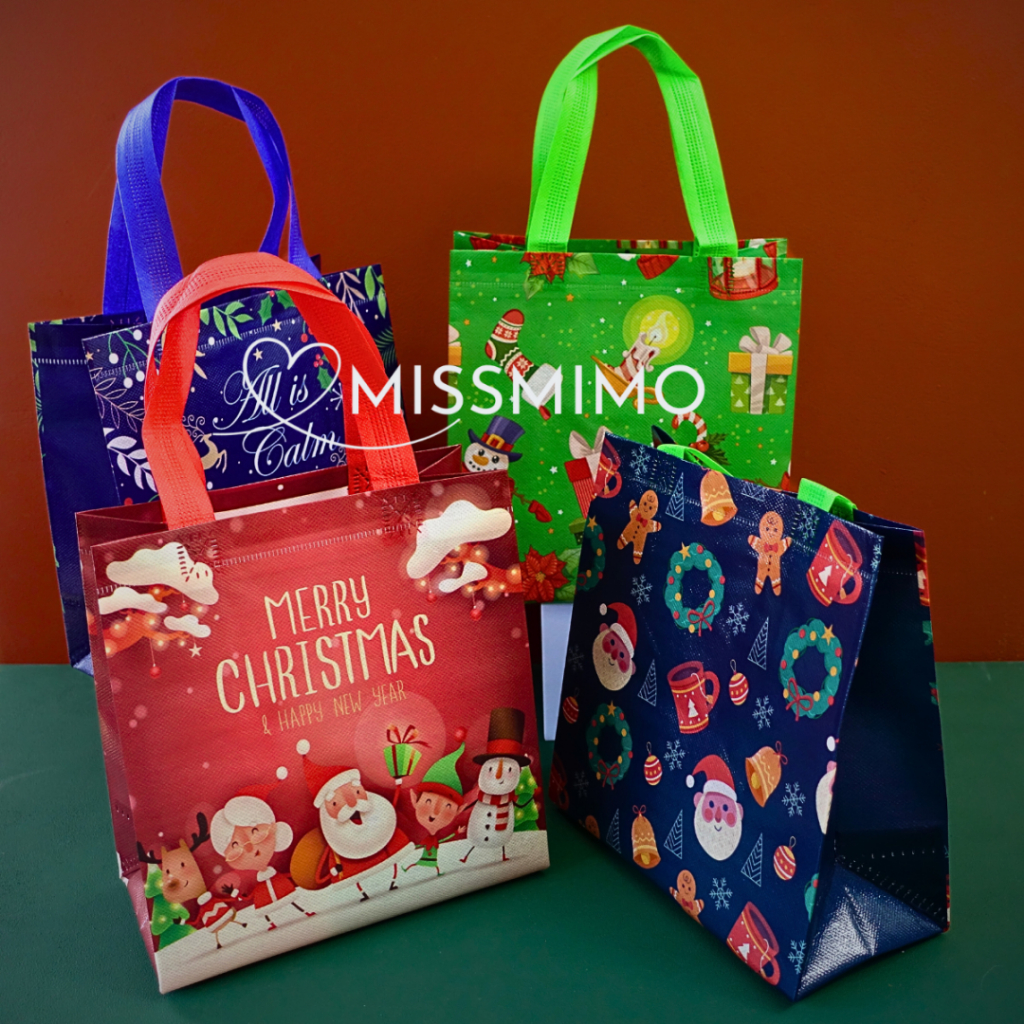 

Tas Hamper Natal Christmas Goodie Bag Hadiah Kado Gift Kue Kering Non Woven