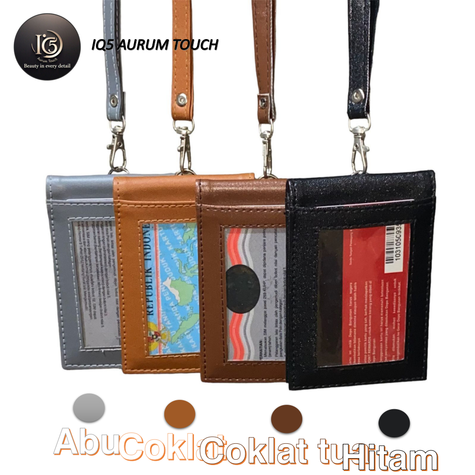 

''IQ5'' Id Card Holder Gantungan Kartu Nama Nam Tag Model Kacamata dua Muka Mika