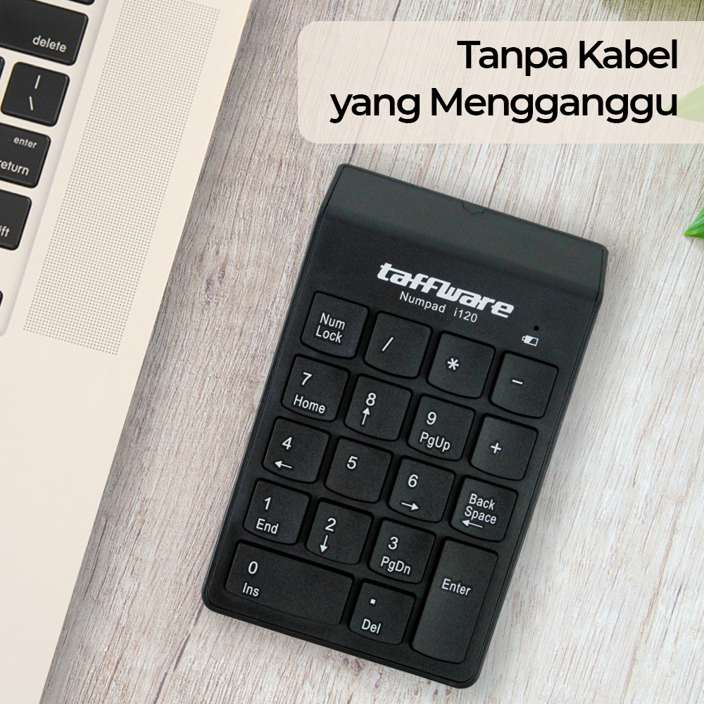 KEYBOARD WIRELESS NUMERIC TAFFWARE / WIRELESS KEYBOARD ANGKA LAPTOP / WIRELESS MINI NUMERIC KEYPAD T
