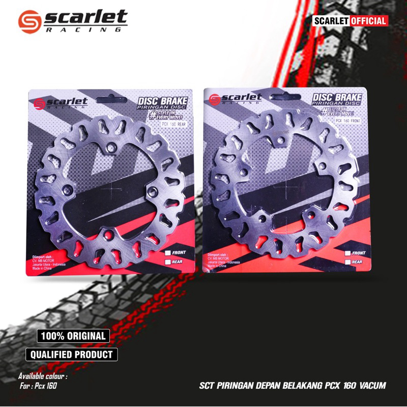 piringan cakram disc variasi pcx160/pcx160 cbs pcx 160 abs scarlet depan belakang 1set