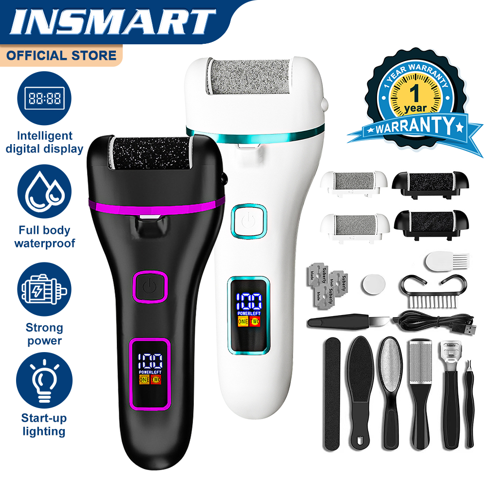 Penghalus Tumit Kaki Elektrik Alat Pedikur Pengikir Kaki Pecah-Pecah Callus Remover