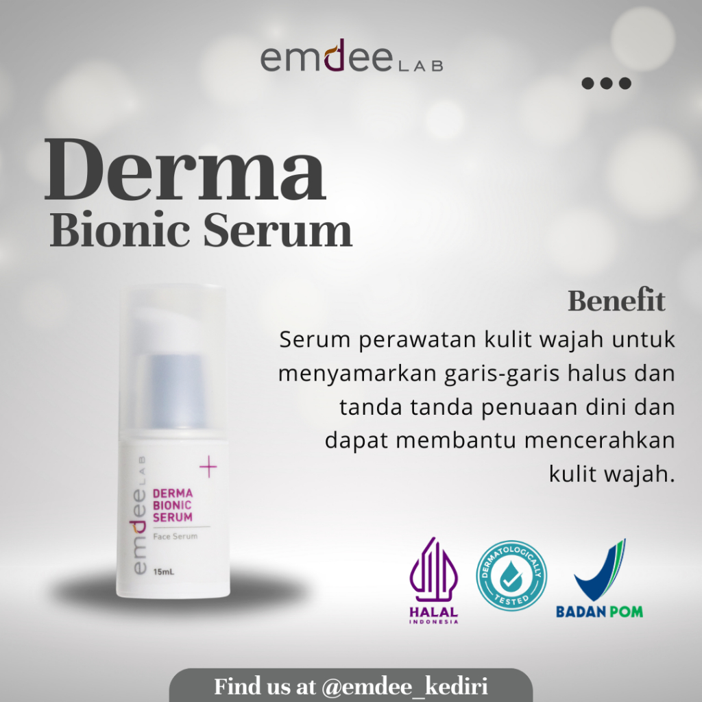 Emdee Lab Derma Bionic Serum - Serum Wajah 15 mL