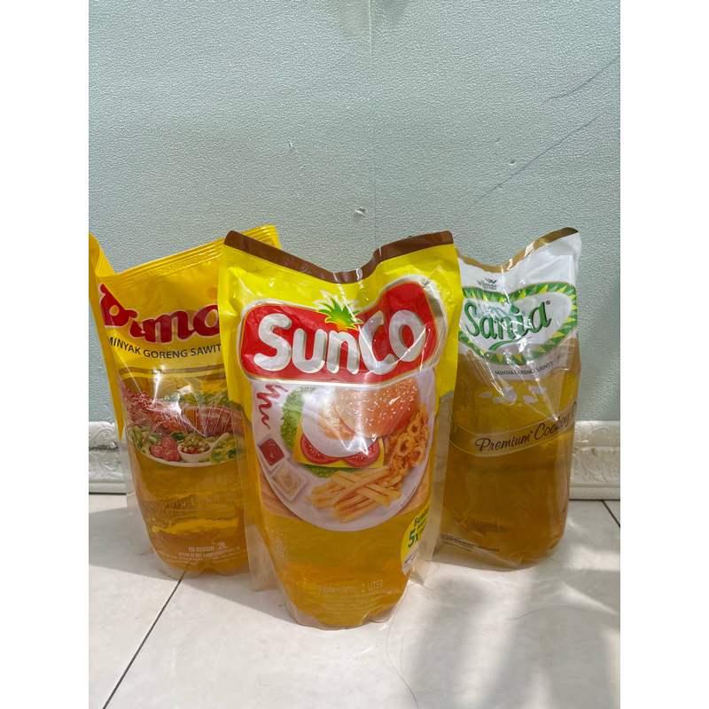 

MINYAK GORENG KEMASAN 2L SUNCO/BIMOLI/SANIA/RANDOM