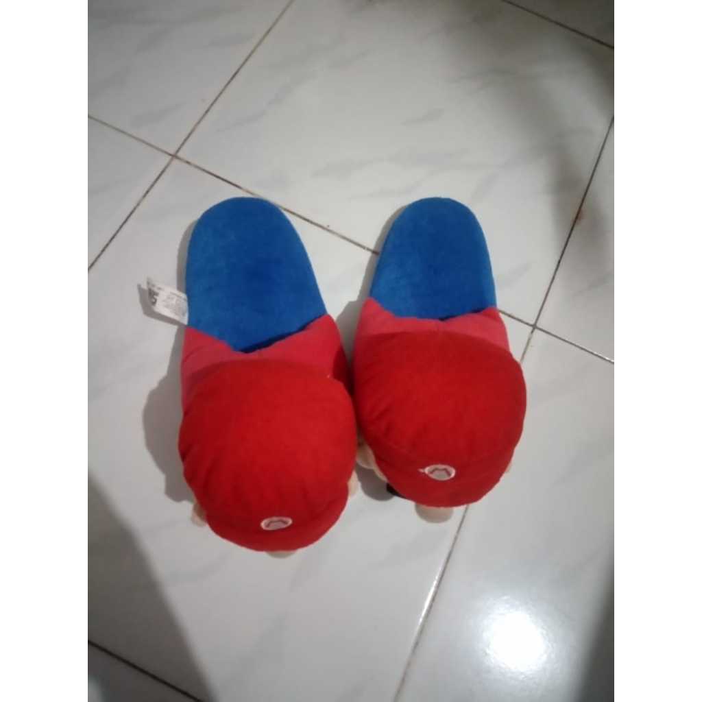Preloved Sendal Rumah Mario Bros Sandal Bulu ANAK