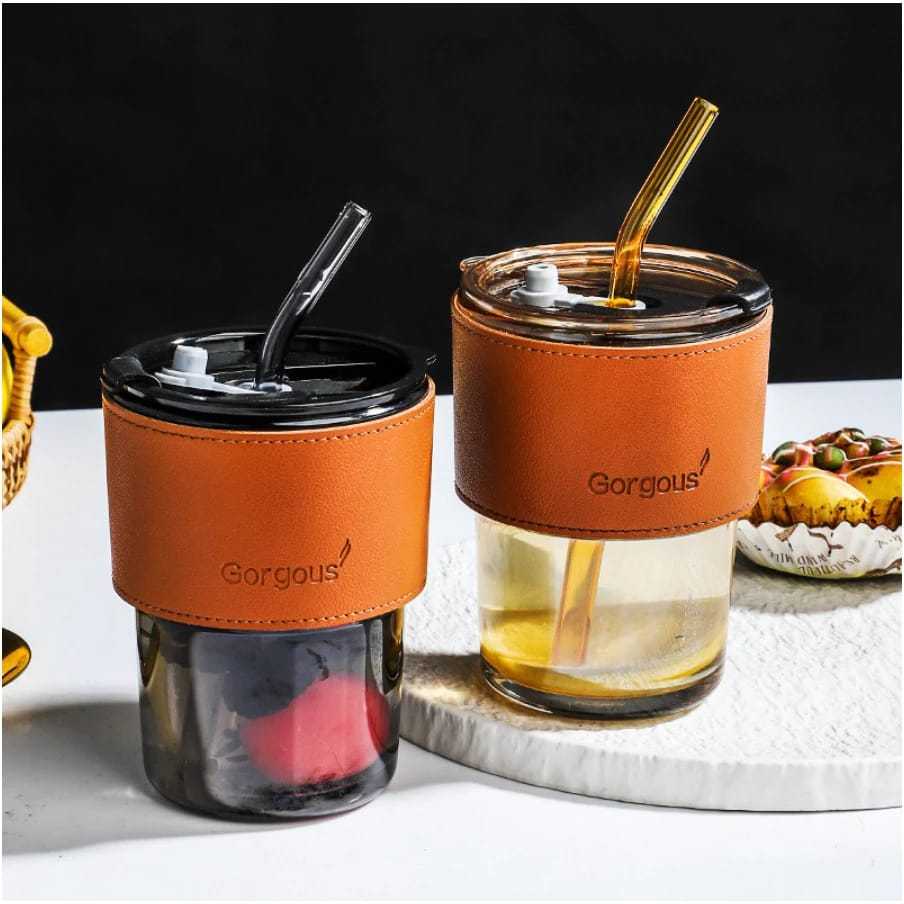 GELAS KACA FREE SEDOTAN Tumbler Aesthetic Gelas kaca sedotan souvenir pernikahan estetik