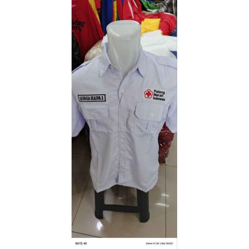 Kemeja kerja baju pdh seragam kerja PMI Full bordir