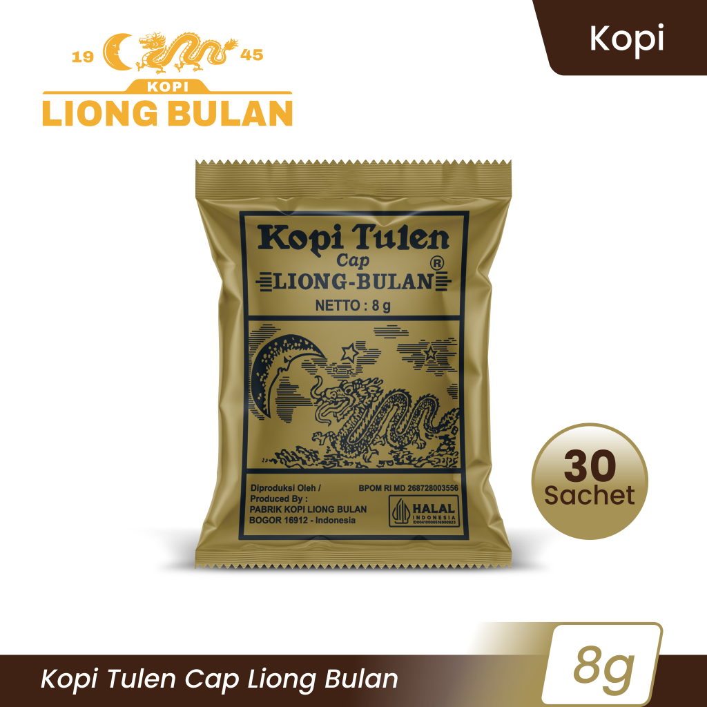 

Kopi Liong Bulan TANPA Gula 8 GR (Isi 30 Sachet)