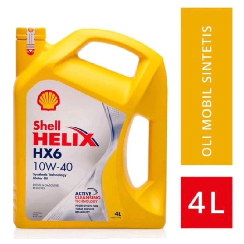 oli mobil SHELL HELIX HX6 SAE 10W40 4liter