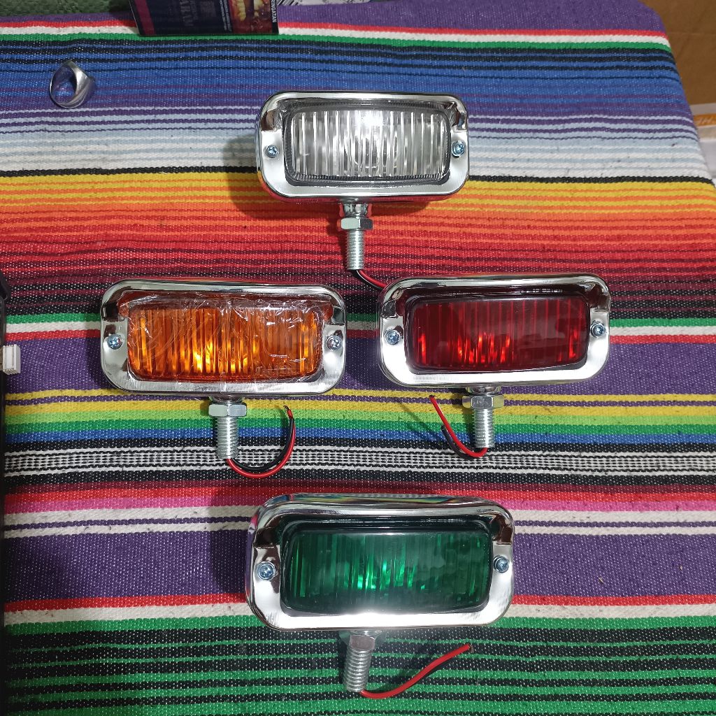 Lampu Depan Headlight Kotak Square Lampu Kotak Vintage Lampu Chopper Foglamp Vintage Foglamp Classic