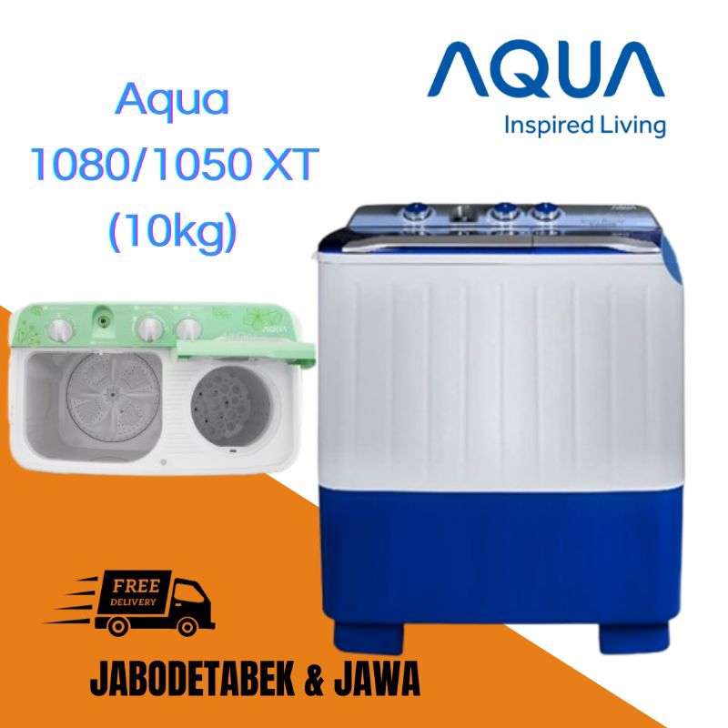 Mesin Cuci Aqua Qw-1060XT 10kg Mesin Cuci Aqua 2Tabung 10kg Hijab Series