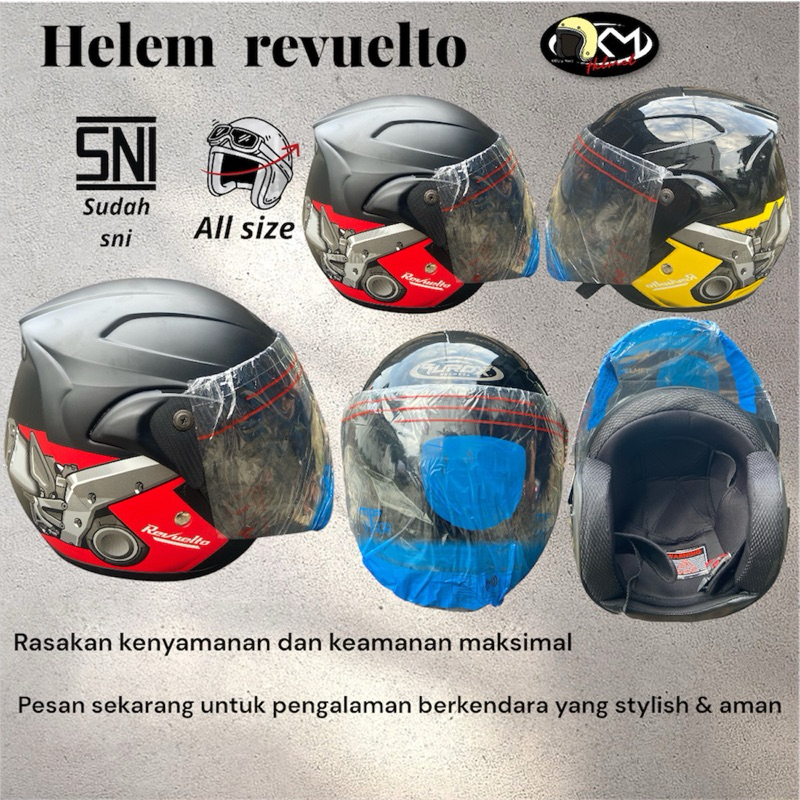 HELM EVOLUTION/ Revuelto MOTIF HALF FACE MODEL GM EVO