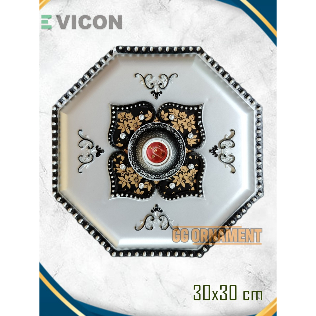 Hiasan Lampu Plafon PVC - Gypsum - GRC - Triplek Tahan Air dan rayap Bahan PVC Kuat Tahan Lama