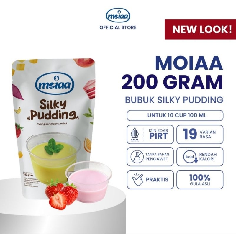 

Paket 10 Moiaa Silky Pudding/moiaa puding/bubuk bahan puding 200 gram