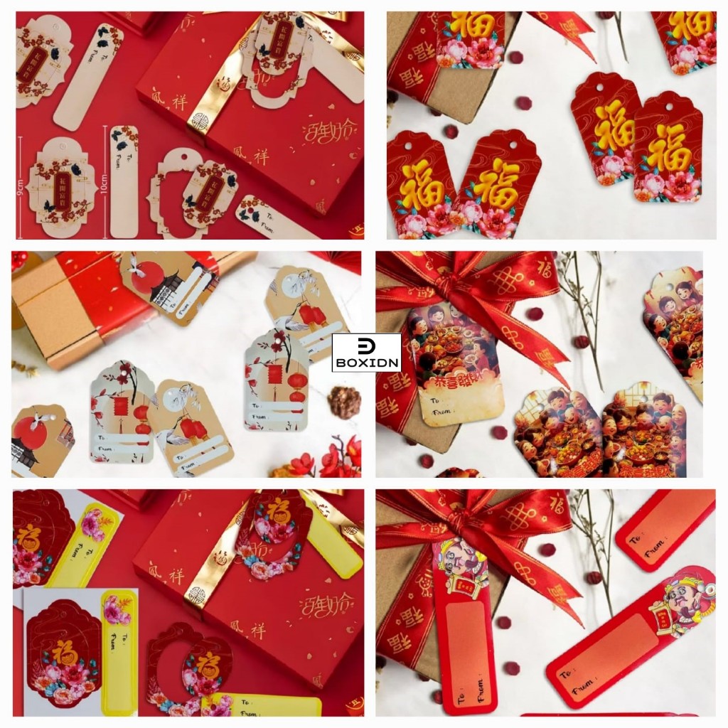 

10pcs or 5 set hangtag imlek hangtag chinese new year hang tag imlek gantungan imlek hangtag box imlek hangtag dus imlek gantungan fu imlek hangtag fu imlek