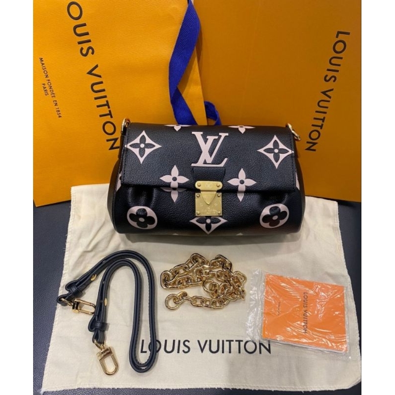 LV louis vuitt0n favorite empriente bicolor black super mirror