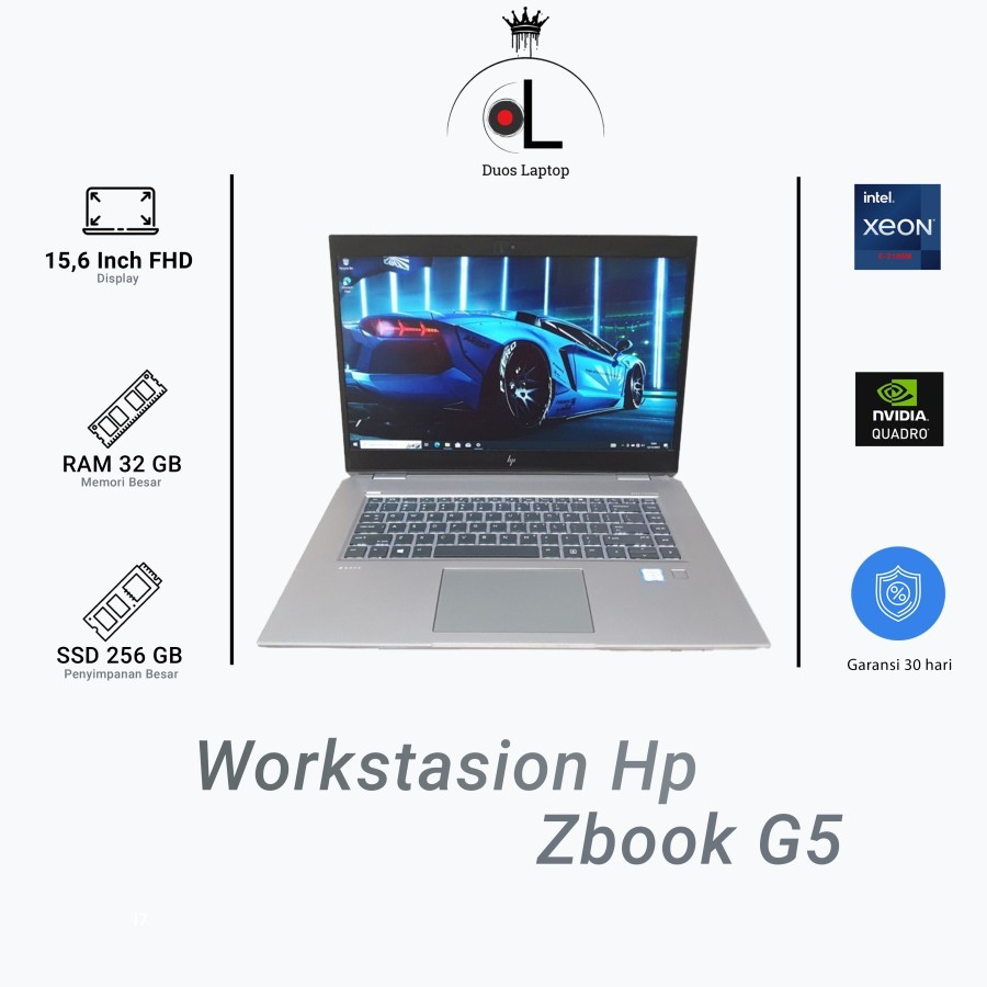 HP WORKSTATION ZBOOK G5 STUDIO | Intel Xeon E-2186M | Ram 32Gb Ssd 256G | VGA Quadro P1000 4GB | Lap