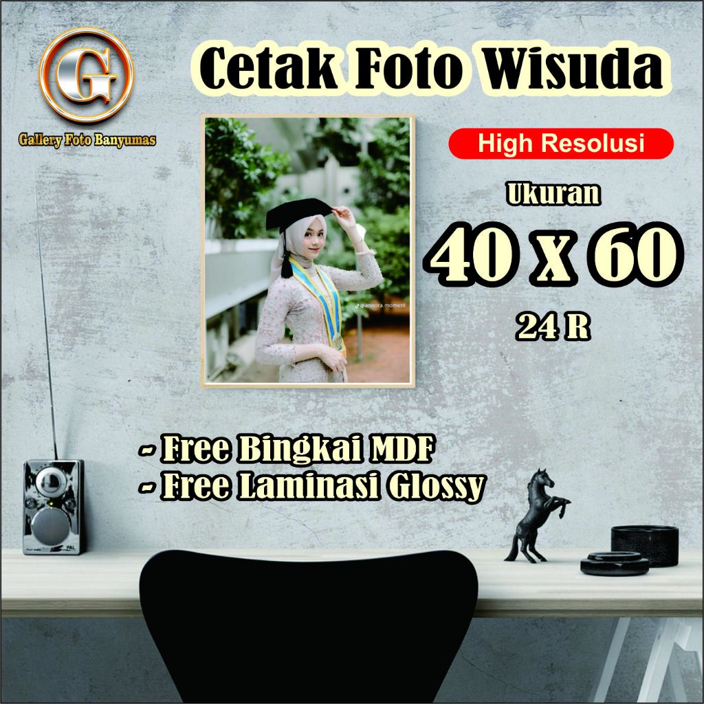 Cetak Foto Wisuda Ukuran 40 x 60