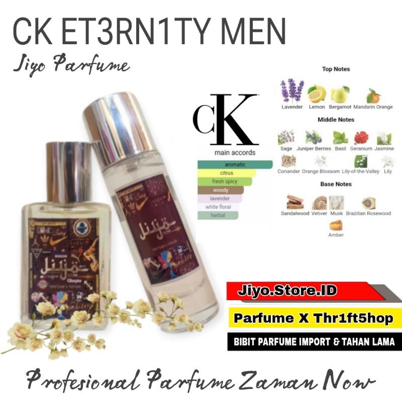 CK ET3RN1TY MEN Inspired By Jiyo Parfume Edp Tahan Lama FREE Tester