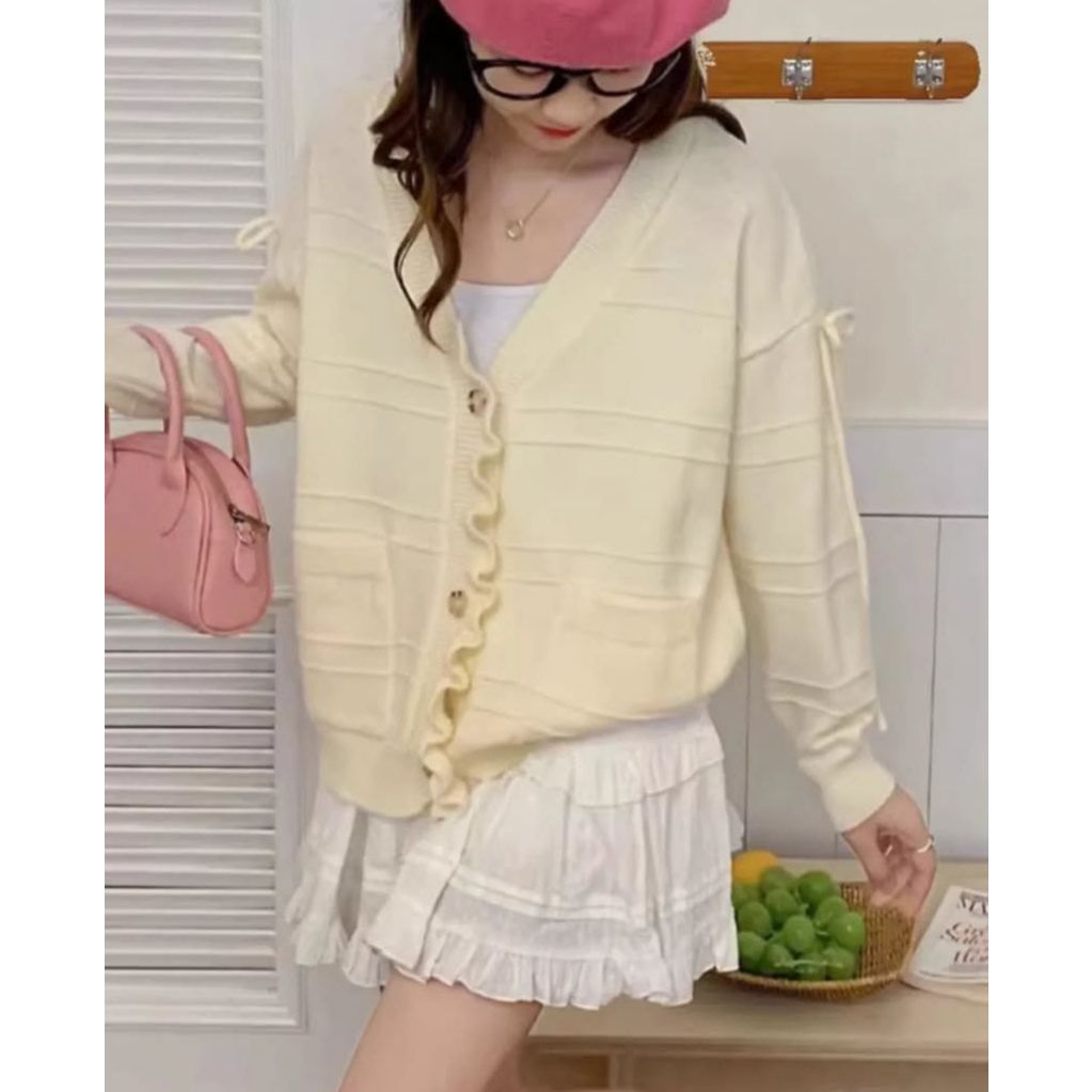 #TOP Rajut Wanita Korean Style - Hijab Friendly - #Cardigan Wanita Korean Style Kekinian #Outer Wani