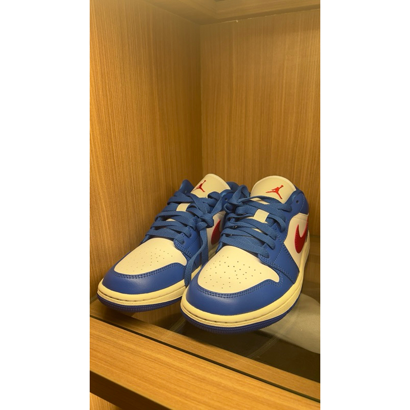 Air Jordan 1 Low Sport Blue Gym Red woman