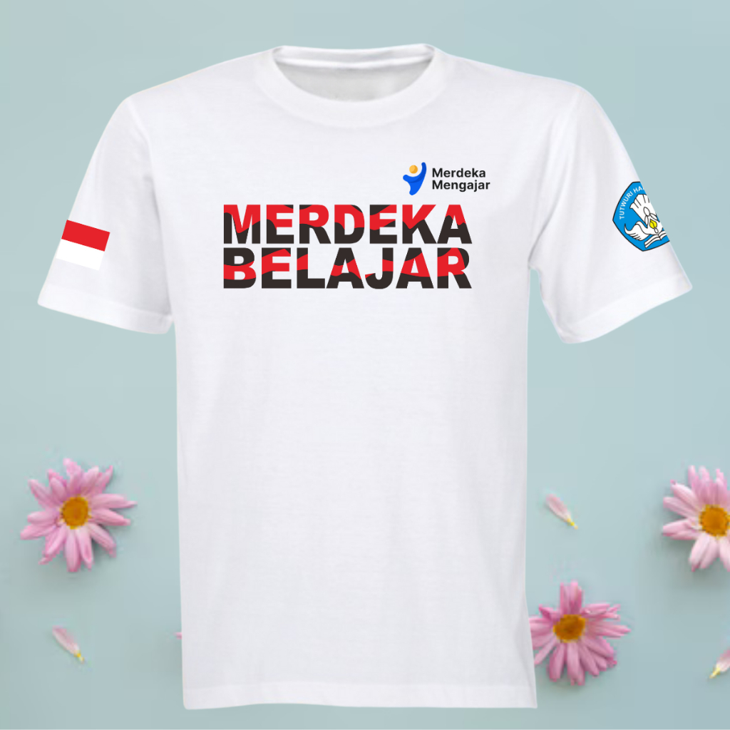 Kaos Merdeka Belajar Baju Lengan Pendek Pria dan Wanita Seragaman Guru